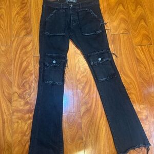 Zara Stacked Black Distressed Men’s Jeans